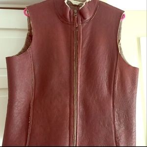 J. Jill Leather & Shearling Vest